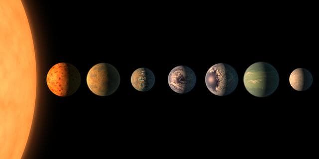 NASA image: TRAPPIST-1 Planet Lineup
