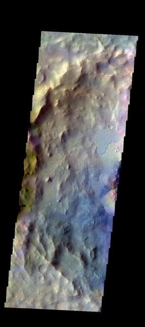 NASA image: Elorza Crater - False Color