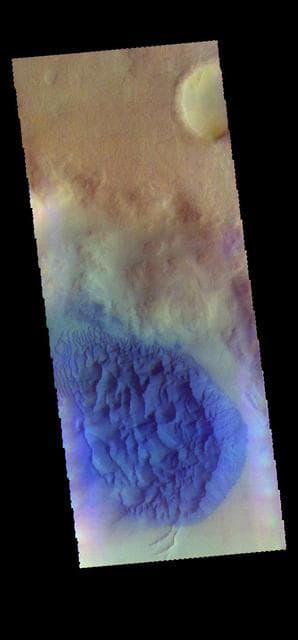NASA image: Crater Dunes - False Color