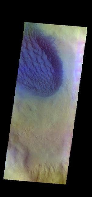 NASA image: Matara Crater Dunes - False Color