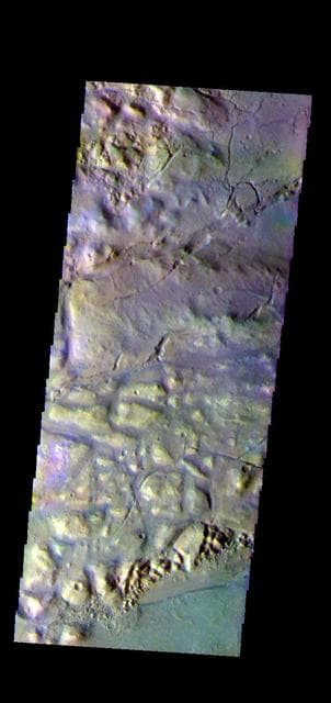 NASA image: Gorgonum Chaos - False Color