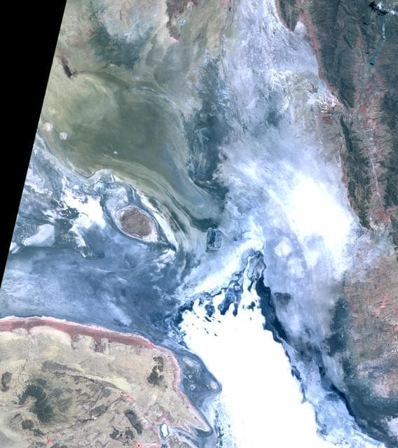 NASA image: Lake Poopo, Bolivia