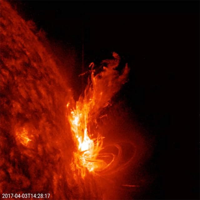 NASA image: Flares in Profile