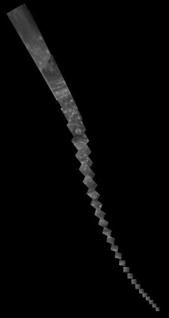 NASA image: Cassini Near-Infrared "Noodle" Mosaic of Saturn