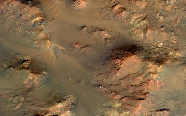 NASA image: An Oblique View of Uplifted Rocks