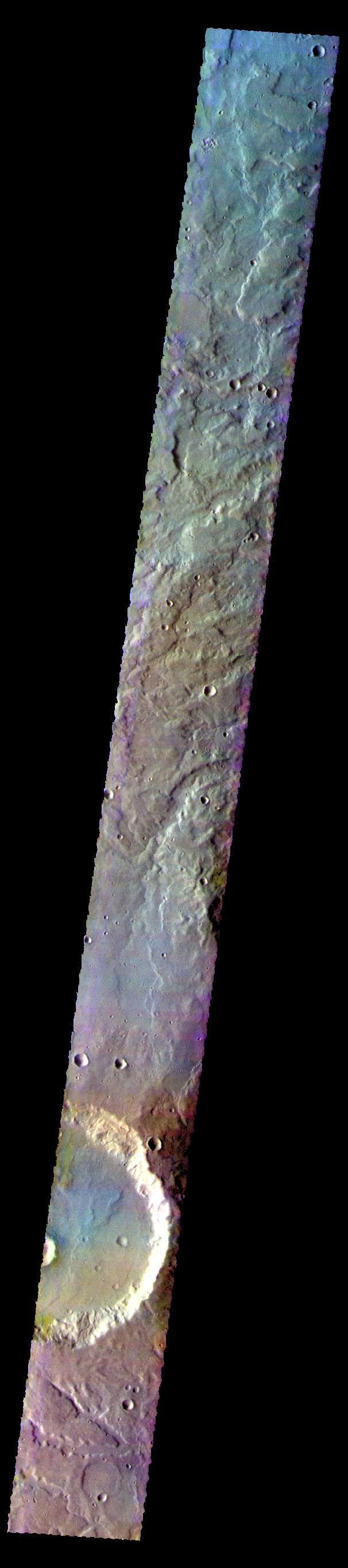 NASA image: Terra Cimmeria - False Color