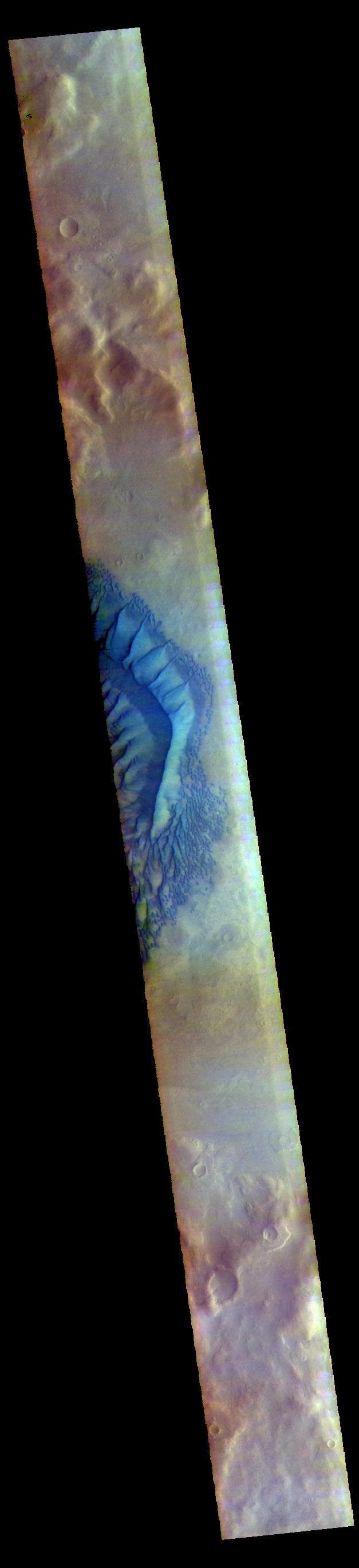 NASA image: Russell Crater - False Color