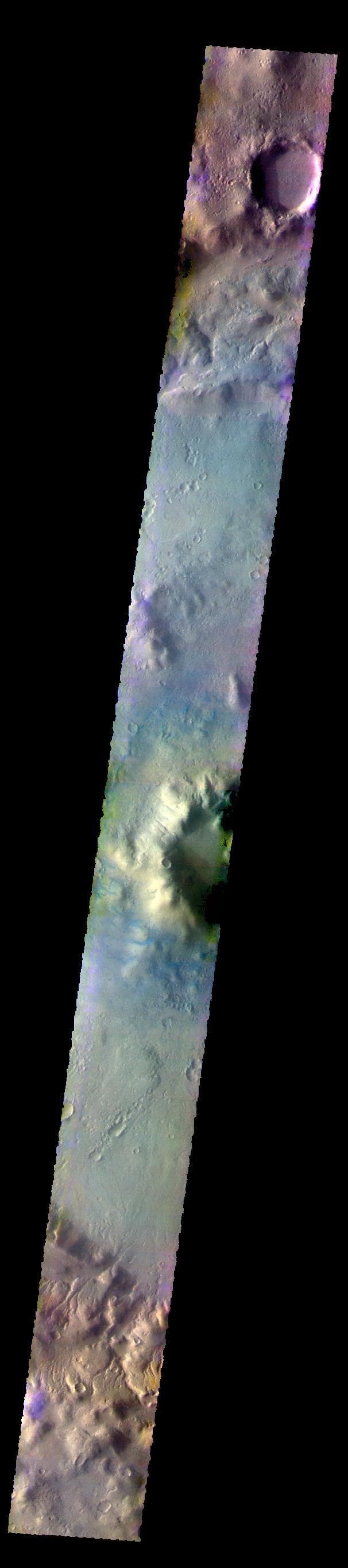 NASA image: Lohse Crater - False Color