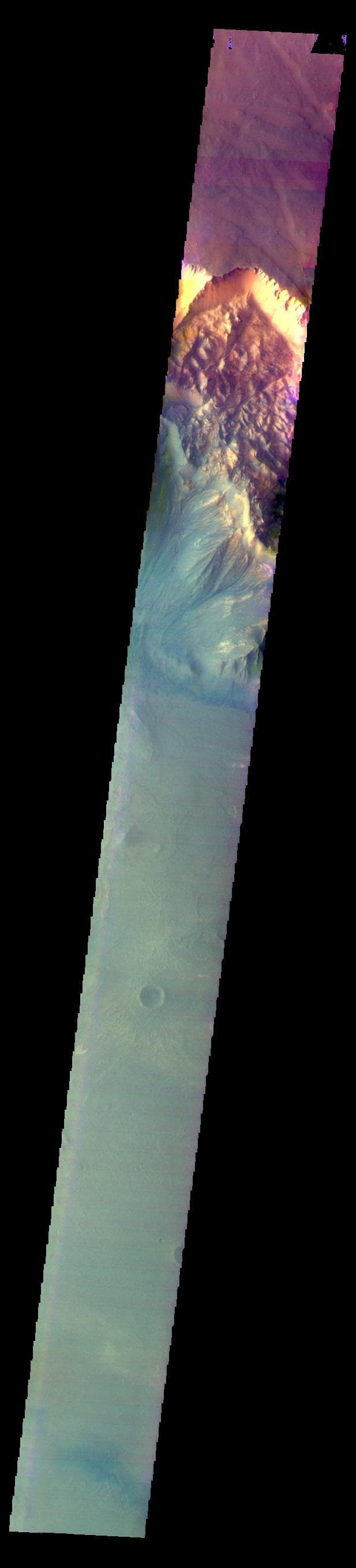 NASA image: Melas Chasma - False Color