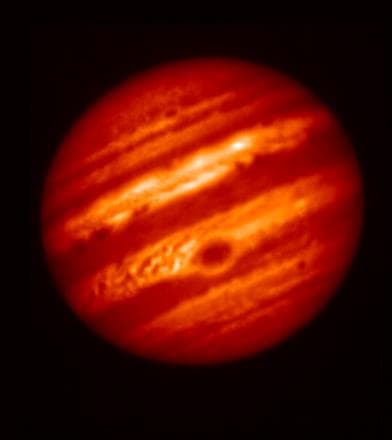 NASA image: Jupiter With Great Red Spot, Mid-Infrared, May 2017
