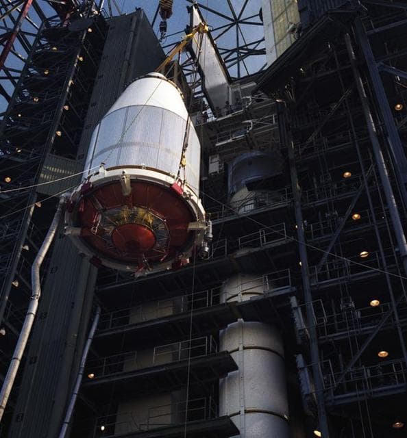 NASA image: Voyager 2 in Launch Vehicle