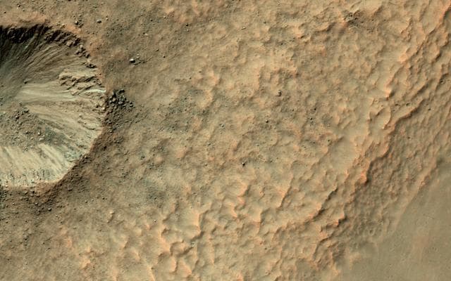 A Crater on a Crater Wall