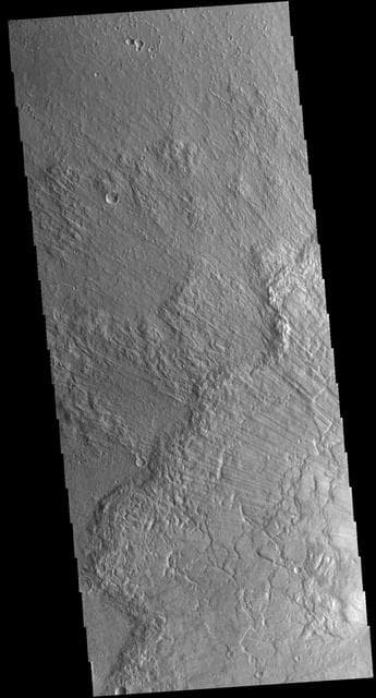 NASA image: Bacolor Crater Ejecta