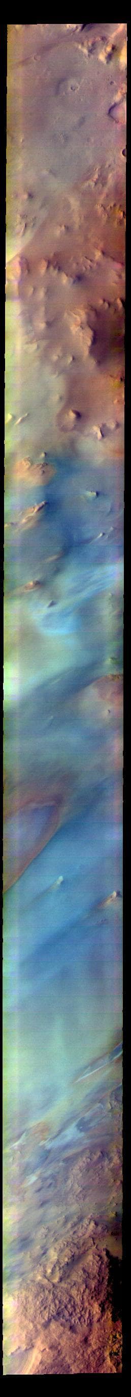 NASA image: Argentea Planum - False Color
