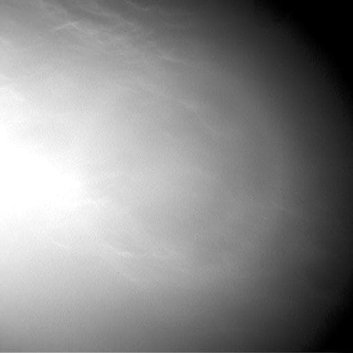 NASA image: Clouds Sailing Overhead on Mars, Unenhanced