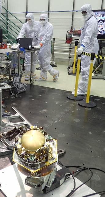 NASA image: Bench Checkout of InSight's Seismometer Instrument