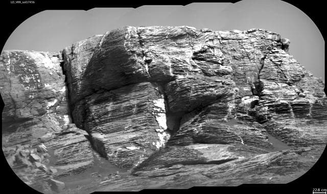 NASA image: Micro-imager View: Layers in 'Vera Rubin Ridge,' Mars