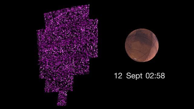 NASA image: Solar Storm Triggers Whole-Planet Aurora at Mars (Video)