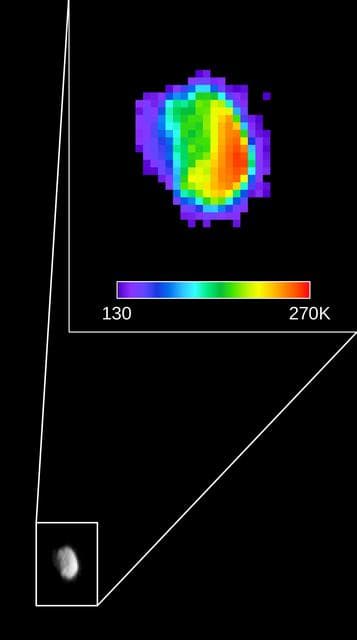 NASA image: Martian Moon Phobos in Thermal Infrared Image