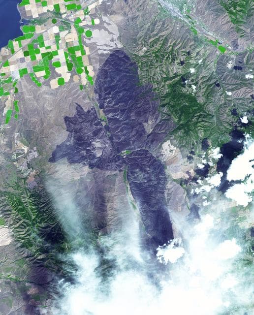 NASA image: Idaho Wildfire Imaged by NASA's Terra Spacecraft