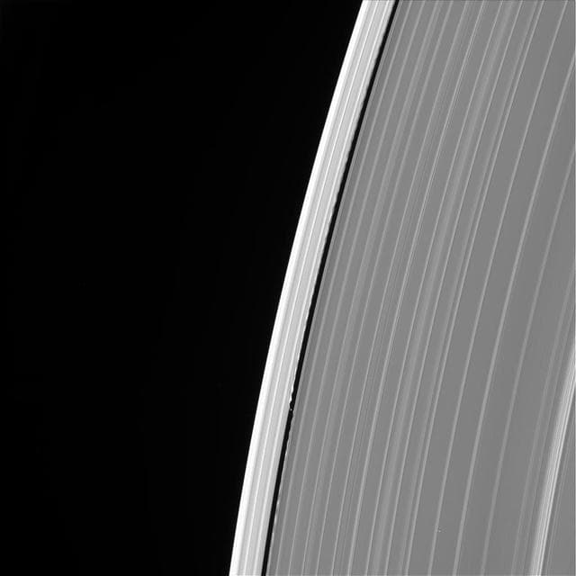 NASA image: Daphnis' Final Appearance