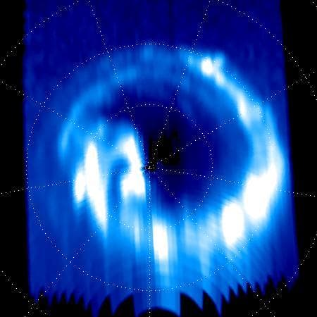NASA image: Polar Lights at Saturn Bid Cassini Farewell