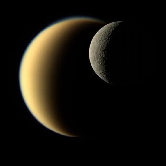 NASA image: Contrasting Crescents