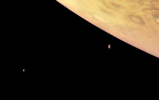 NASA image: Juno Observes Jupiter, Io and Europa