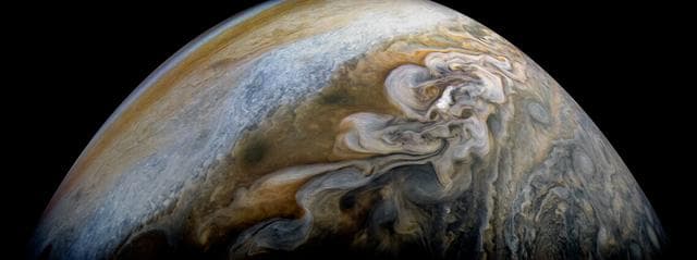 NASA image: Jupiter's Swirling Cloud Formations