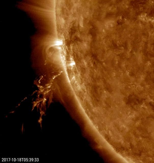 Quick Solar Outburst