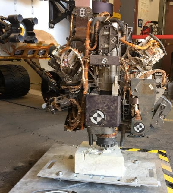NASA image: New Rock-Drilling Method in 'Mars Yard' Test