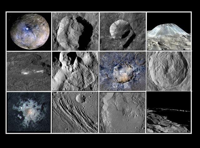 NASA image: Collage of Features on Ceres