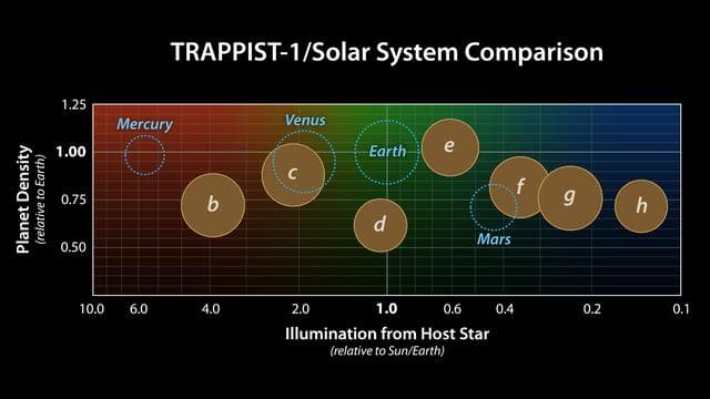 Comparing TRAPPIST-1 to the Solar System