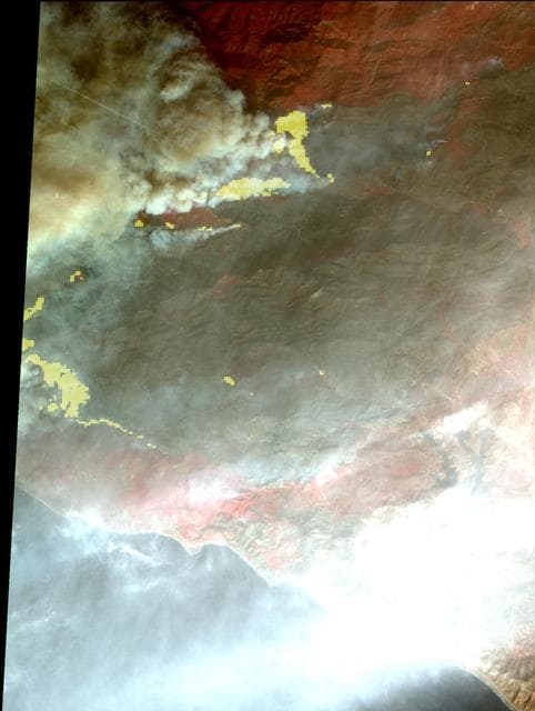 NASA image: Destructive Thomas Fire Continues Its Advance in New NASA Satellite Image