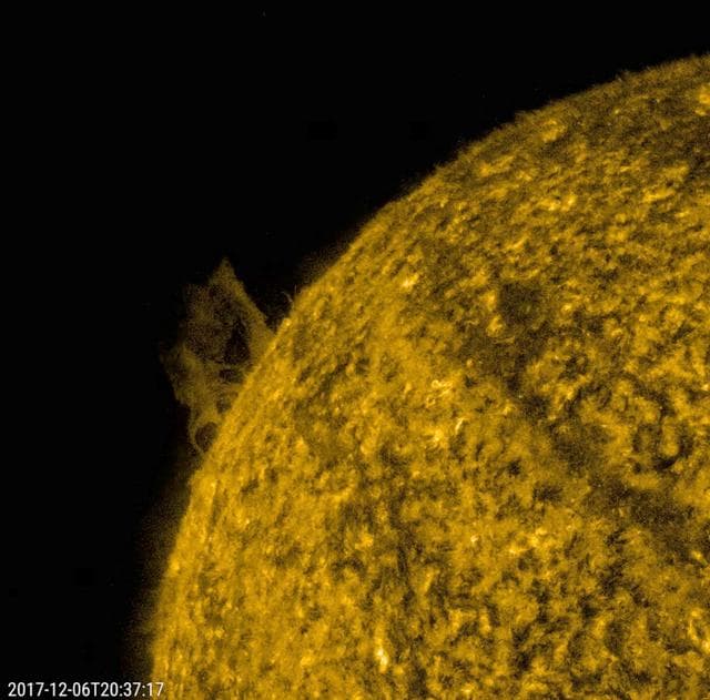 NASA image: Prominence Falls Apart
