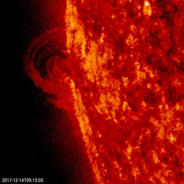 NASA image: Curling Prominence