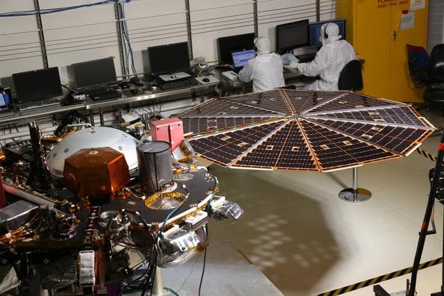 NASA image: InSight Lander Solar Array Test