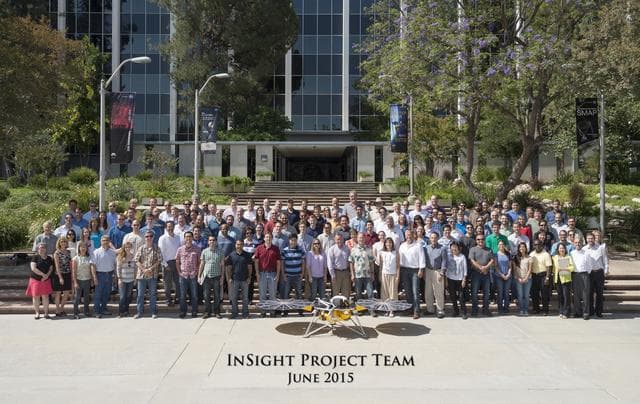 NASA image: The InSight Team at JPL
