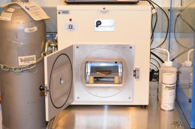 NASA image: Cleaning a Martian Meteoritean Meteorite