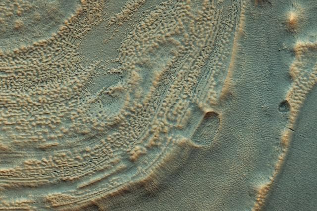 NASA image: Icy Layers in Craters