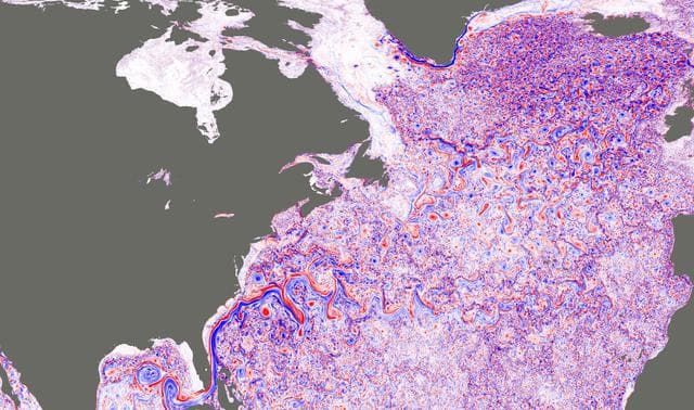 NASA image: NASA Simulation Shows Ocean Turbulence in the North Atlantic