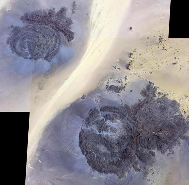 NASA image: Jebels Awenat and Arkenu, Libya