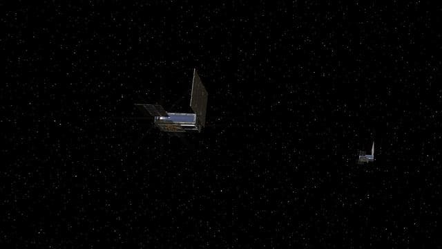NASA image: Distant Perspective of MarCOs Cruise in Deep Space