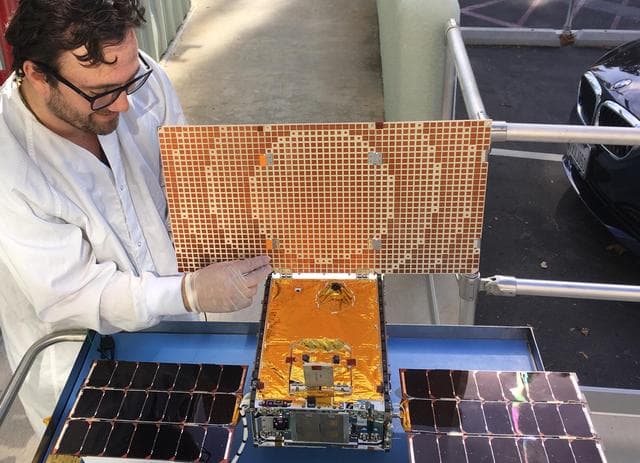 NASA image: Alternate: MarCO Being Tested in Sunlight