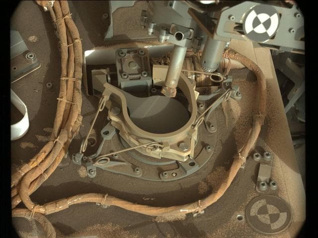 NASA image: Inlet Cover On the Curiosity Rover