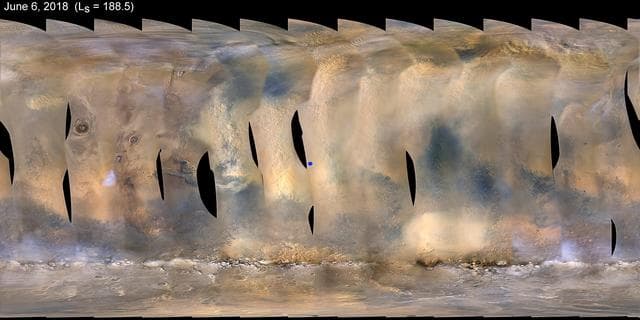 NASA image: Dust Storm Covers Opportunity