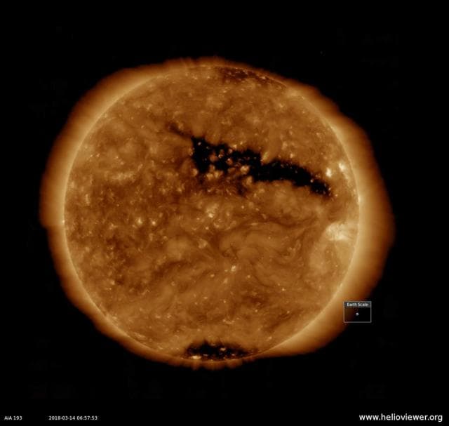 NASA image: Elongated Coronal Hole