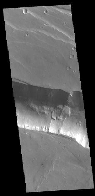 NASA image: Coprates Catena Landslide