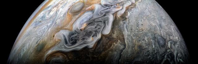 NASA image: Dark and Stormy Jupiter
