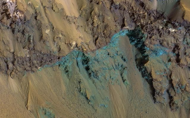 Bedrock Exposed in the Rim of Hale Crater